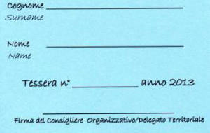 tessera OTRA 2013 retro